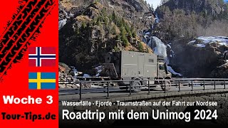 Nr 6  Unimog Roadtrip  norwegische Traumstraßen  Wasserfälle amp Fjorde auf der Tour zur Nordsee [upl. by Adnanref290]