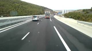 Stobart truckin over the Millau bridge [upl. by Ellac833]