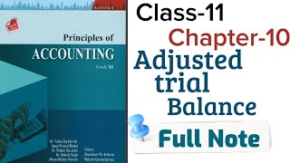 Adjusted trial balance Full noteSoultion Accounting  Class11 Asmitas Publication [upl. by Burr191]