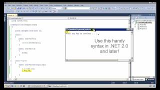 Delegates in C and Visual Studio  NET Software Tutorial [upl. by Harwilll]