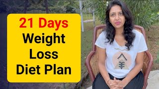 A perfect diet plan for weight loss  21 Days Indian Veg Diet Plan to Lose Weight [upl. by Alul]