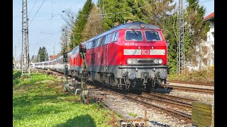 Abschied von der BR 218  meist als Doppeltraktion  mit EC von München nach Lindau [upl. by Fremont]