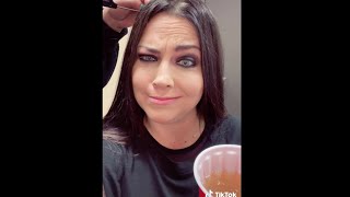 Evanescence on TikTok  Amy Lee Making An Iced Toddy Drink 09162022 [upl. by Eldnar]