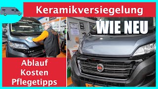 Keramikversiegelung vom Profi bei unserem Wohnmobil [upl. by Yniffit806]