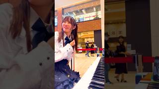 Sasageyo Anime Song in public piano Japan Reaction Sasageyo AOT Song [upl. by Ahsekin]