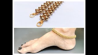 How To Make Bridal Anklet At Home  Silk Thread Anklet Making  Bridal Anklet  kolusu Making [upl. by Eelitan]