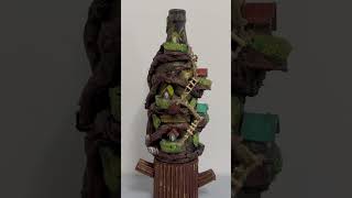 DIY of miniature life tree 👆🏻🥰shot tsshortvideo short diy recycliing art craft [upl. by Danaher]