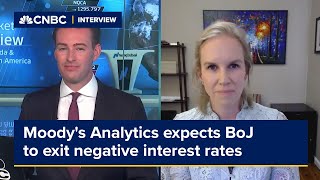 Moodys Analytics says it expects the Bank of Japan to exit negative interest rates [upl. by Nnor]