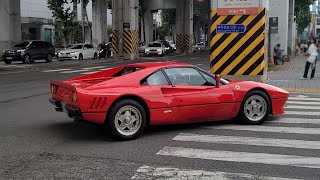 국내 1대 구형 페라리 288 GTO 목격초록색 번호판  Super rare old Ferrari 288 GTO in Seongsu Seoul [upl. by Asserac]