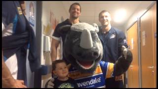 Leeds Rhinos and LRF visit Leeds Childrens Hospital [upl. by Atsirhc]