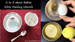 How to clean and maintain babies silver feeding utensils [upl. by Emmey]