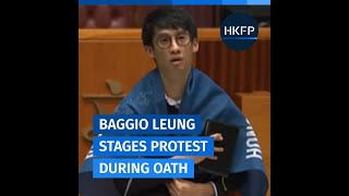 Youngspirations Sixtus quotBaggio Leungquot takes his oath at the Hong Kong legislature [upl. by Nealon]