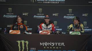 Monster Energy Supercross Press Conference Round 15  Philadelphia [upl. by Aicak269]