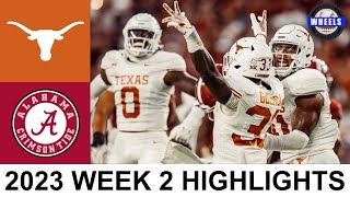 11 Texas vs 3 Alabama Highlights  College Football Week 2  2023 College Football Highlights [upl. by Jovia671]