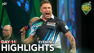 BIG UPSET Day 11 Evening Highlights  202324 Paddy Power World Darts Championship [upl. by Hannahoj]