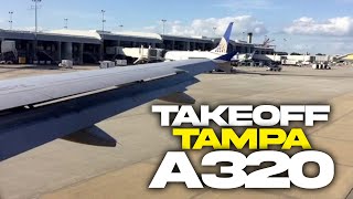 Takeoff From Tampa International Airport TPA United Airlines HD 60FPS [upl. by Agon]