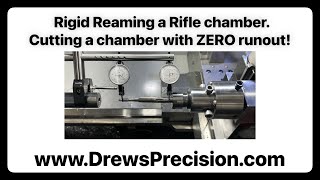 Rigid Reaming a Rifle Chamber OmniAdjustable Rigid Reamer holder Drews Precision Process Update [upl. by Aramoix]