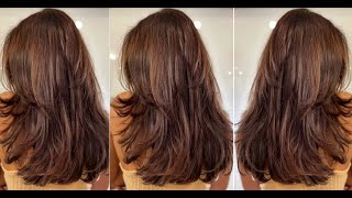 Perfect Long Layered Haircuts amp Hairstyles Tutorial with Bangs  Best Hair Cutting Techniques [upl. by Ailimat]