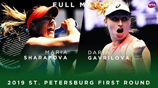 Maria Sharapova vs Daria Gavrilova  Full Match  2019 St Petersburg First Round [upl. by Jehius]