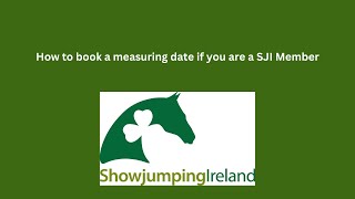 Book a measuring date for SJI Members [upl. by Errehs991]