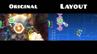 Original vs Layout  quotThe Eschatonquot by Xender Game  Geometry Dash 21 [upl. by Lewie]