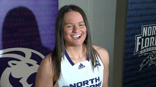 Watch UNA Womens Basketball ASUN Media Day Interviews [upl. by Portwin13]