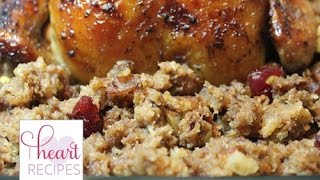 Homemade Cranberry Apple Bread Stuffing  I Heart Recipes [upl. by Margaretta]