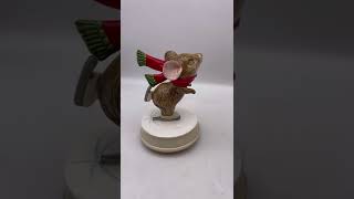 Vintage Otagiri Mouse Ice Skating Skaters Waltz Ceramic Music Box Japan shorts [upl. by Newsom]