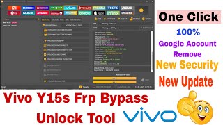 Vivo y15s v2120 frp bypass unlock tool 1click done New security New update 2024 [upl. by Calhoun]