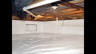 The CleanSpace Encapsulation System for a wet crawl space in Indiana [upl. by Annahvas]