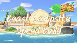 BEACH CAMPSITE  SPEED BUILD  ANIMAL CROSSING NEW HORIZONS [upl. by Otrebtuc]