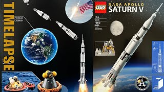 OVER 3 Feet Tall LEGO NASA Apollo Saturn V 92176  TIMELAPSE [upl. by Naggem]