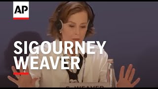 Sigourney Weaver gets emotional talking about Kamala Harris [upl. by Till421]