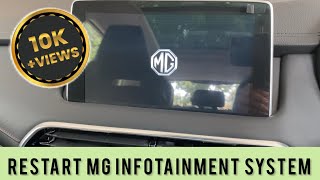 How to restart Mg infotainment system Fix the screen or error in MG screen Hidden MG trick [upl. by Irakab669]