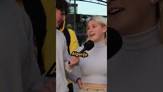 Van welk land is Messi 😂straatinterview funnyvideo [upl. by Kwang861]