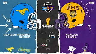 Football  Memorial Vs McAllen High  Week 7  2024  McAllen ISD [upl. by Kinchen]