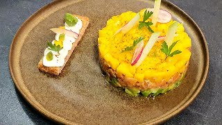 Tartare de Saumon Avocat et Mangue  Recette rapide et facile [upl. by Milan]