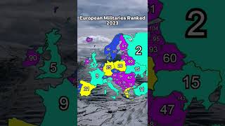 European Militaries Ranked  2023 shorts map military europe [upl. by Beedon419]