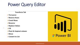 19 Power BI  Power Query Editor 10 in Hindi Transform Tab [upl. by Dirtsa432]