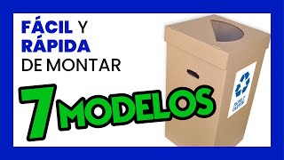 ♻️ Papelera de cartón ECOLÓGICA y PERSONALIZADA para reciclaje [upl. by Aihsoj]