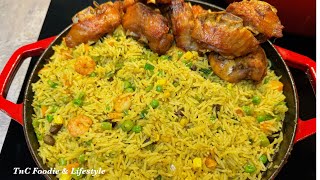 NIGERIAN FRIED RICE  BASMATI RICE  TURKEY RECIPE [upl. by Bowen]