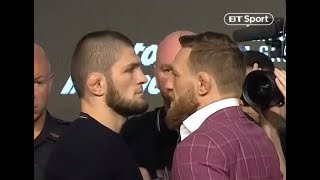 Full UFC 229 press conference Conor McGregor v Khabib Nurmagomedov [upl. by Epuladaug]