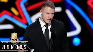 Christian McCaffrey wins Offensive Player of the Year Award  2024 NFL Honors [upl. by Vasiliki]