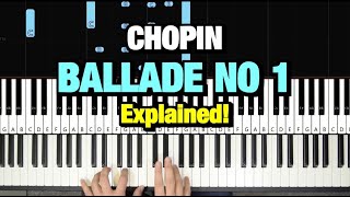 HOW TO PLAY BALLADE NO 1 IN G MINOR OP 23 NO 1 BY CHOPIN PIANO TUTORIAL LESSON [upl. by Ciredor377]