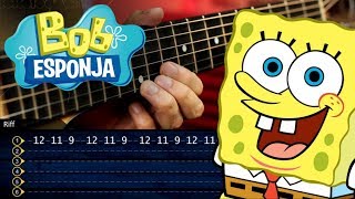 Bob Esponja Guitarra Tutorial  SpongeBob Theme Guitar Tutorial  TABS Christianvib [upl. by Worrad937]