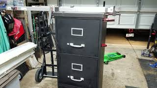 Small Metal Filing Cabinet Rolling Tool Box Conversion [upl. by Bock812]