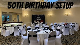 50th Birthday Centerpieces  50th Birthday Backdrop  Diamonds and Pearls Party Theme [upl. by Ehpotsirhc]