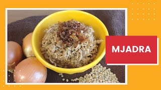 Mjadra  Arroz com lentilhas e cebola caramelizada [upl. by Iline]