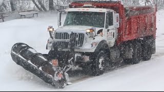 Large Snow Plow Trucks  Snow removal after storm [upl. by Shah]