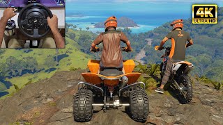 KTM 525XC ATV amp KTM 450 EXC  OFFROAD Dirt Bike  The Crew Motorfest  Thrustmaster T300RS gameplay [upl. by Jacquelin503]